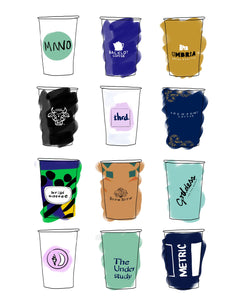 Chicago Coffee Cups - JenScribblesNY